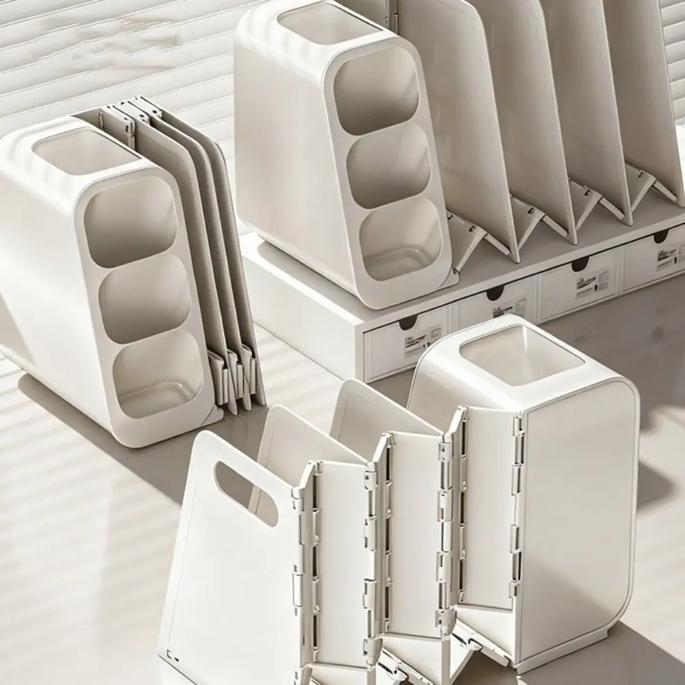 foldable-student-book-shelf-multi-compartments-multifunctional-desktop-storage-box-save-space-large-capacity-book-stand