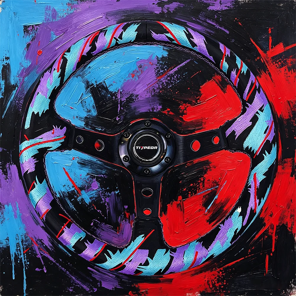 

Tiypeor Jdm Style Embroidered Leather 320mm 13 Inches Hk S Drift Modified Steering Wheel