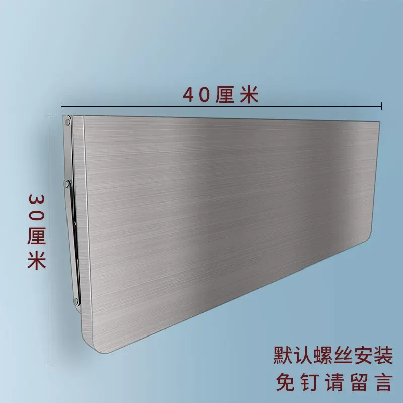 304 Stainless Steel Folding Table Space Saving Dining Table for Kitchen Apartment Computer Desk Wall Mounted Home Office Tables