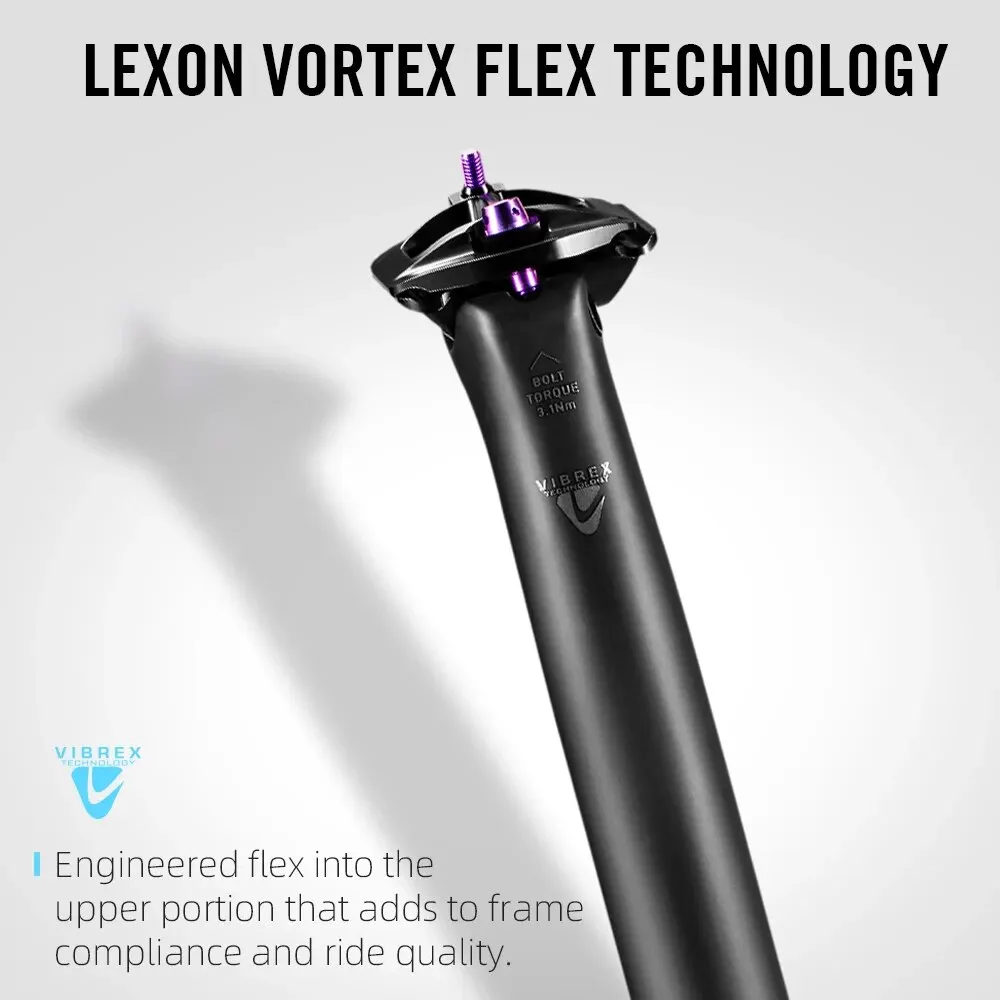 مقعد من Lexon-Ultralight من الكربون ، أنبوب مقعد ، عمود مقعد ، طول ، مناسب لدراجة MTB ، حصى ، دراجة طريق ، مقاسين ، صفين ، g #4