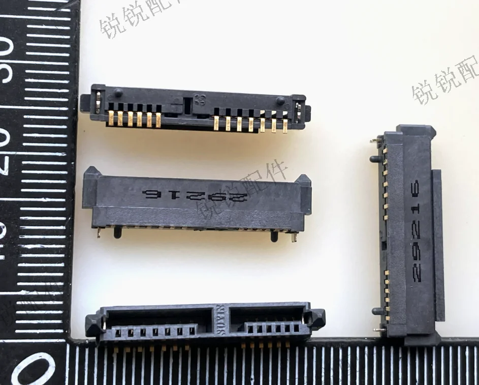  For  Taiwan-made SATA6P+7P female stand pin plug-in SATA socket hard disk data transmission port