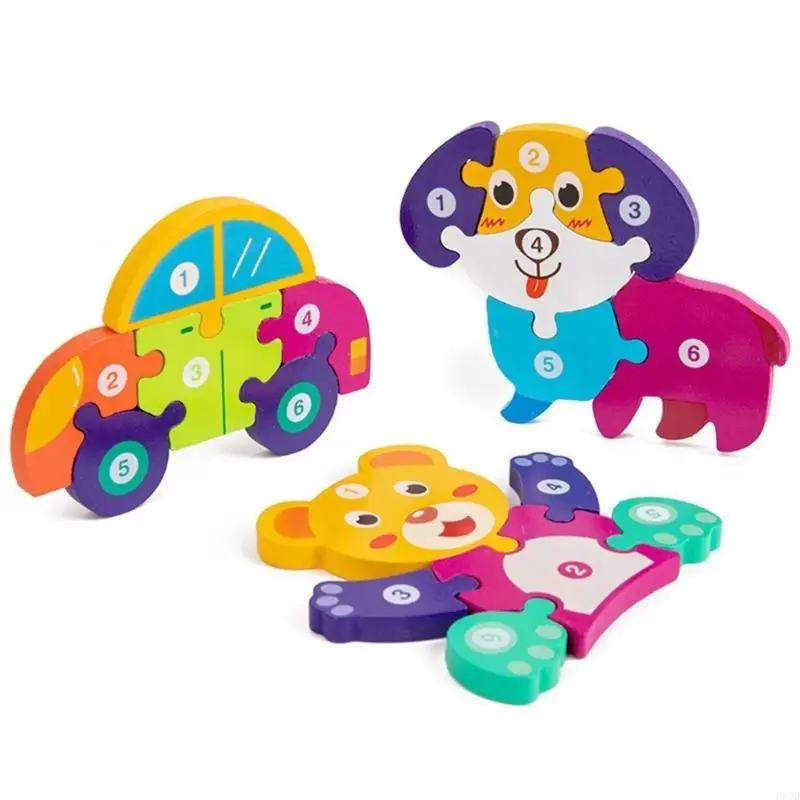 F62D cầm tay 3-D Đồ chơi Puzzle Hình dạng màu sắc nhận thức Trò chơi não Trường tiểu học ưu tiên