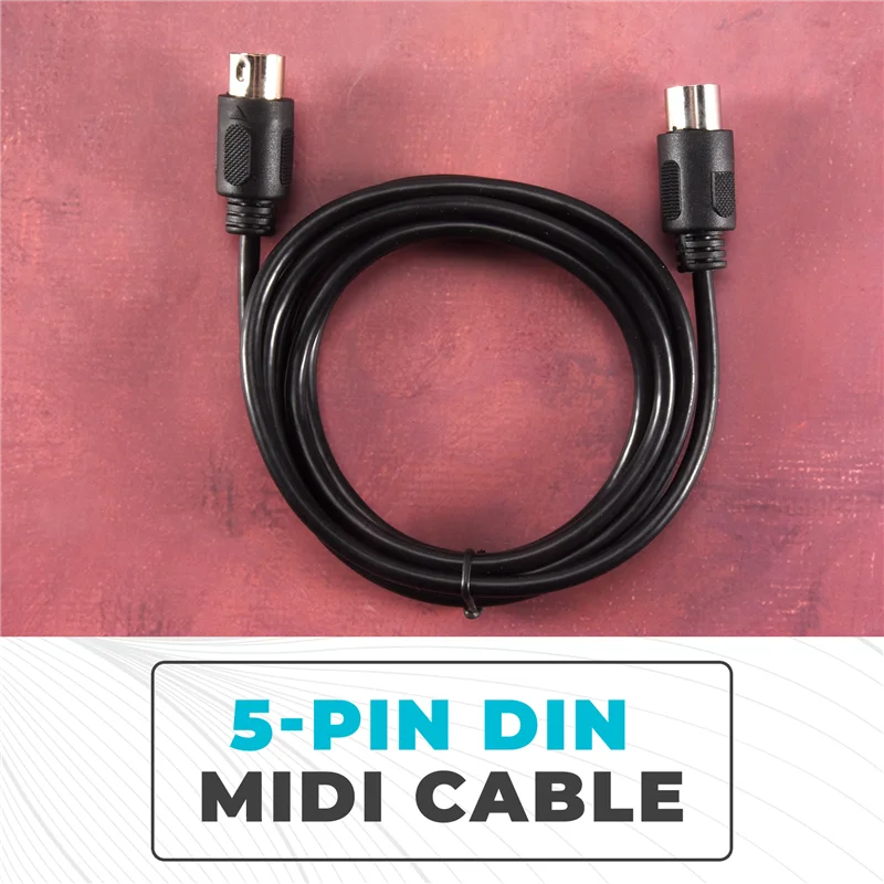 New--2-Pack 5-Pin DIN MIDI Cable, 3-Feet Male To Male 5-Pin MIDI Cable For MIDI Keyboard,Keyboard Synth,Rack Synth,Rack Synth