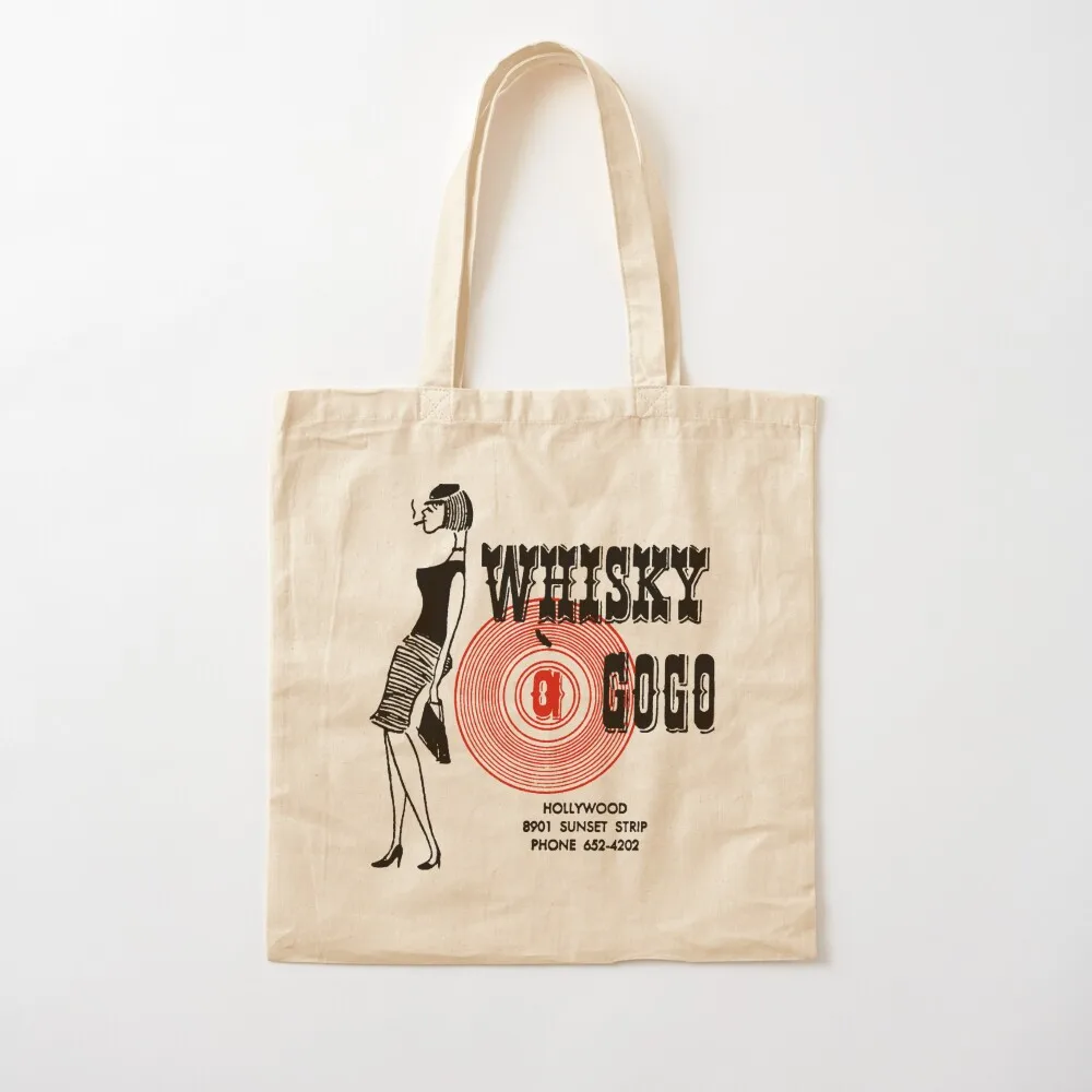 Whisky A Go-Go Vintage Poster Restoration Digital Painting Retro Band Gig Tote Bag