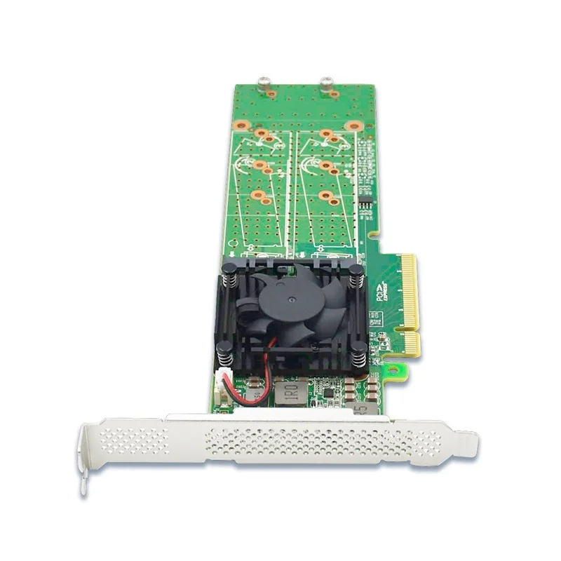 M.2 NVMe 카드 PCIe3.0 X8 - 4포트 M.2 NVMe SSD 어댑터 카드 최대 크기 22110mm PLX 8747