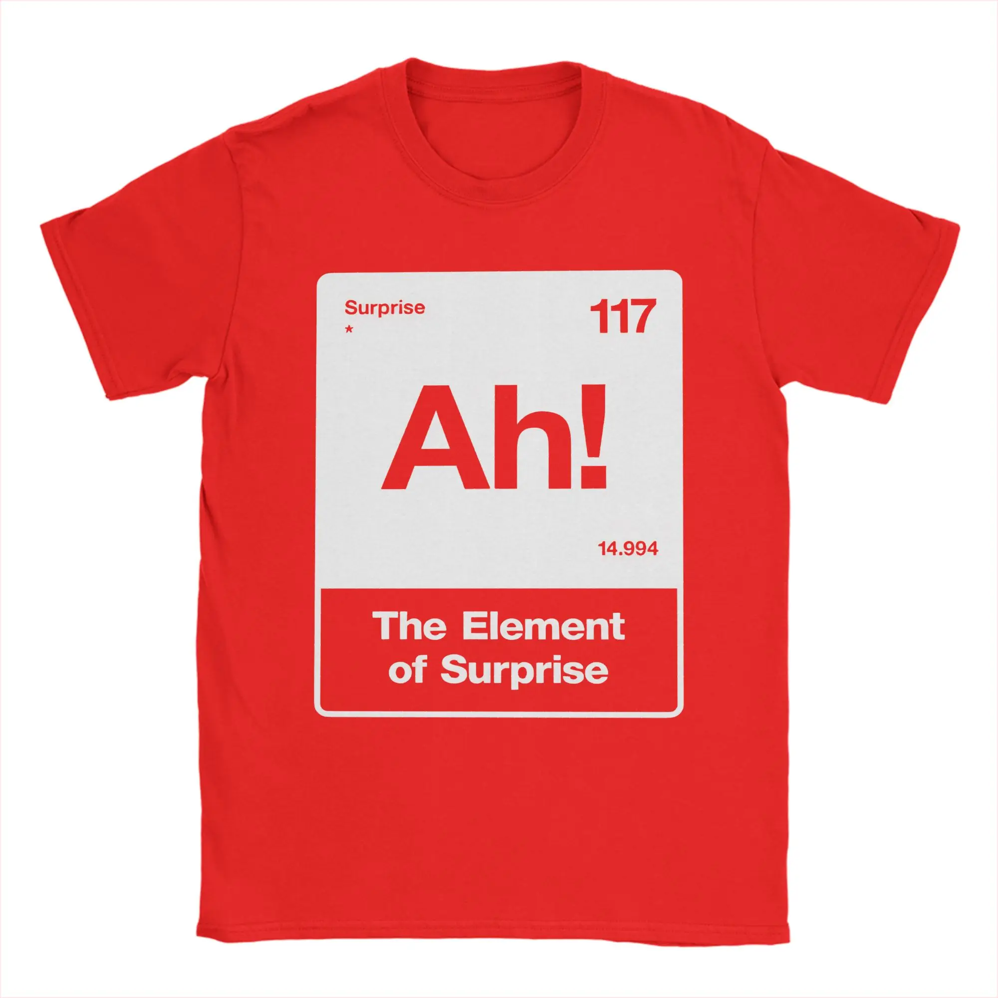 Men's Ah! The Element Of Surprise  T-Shirts  Cotton Top Tees Summer Short-Sleeve T Shirt O Neck Harajuku Design Tee Shirt