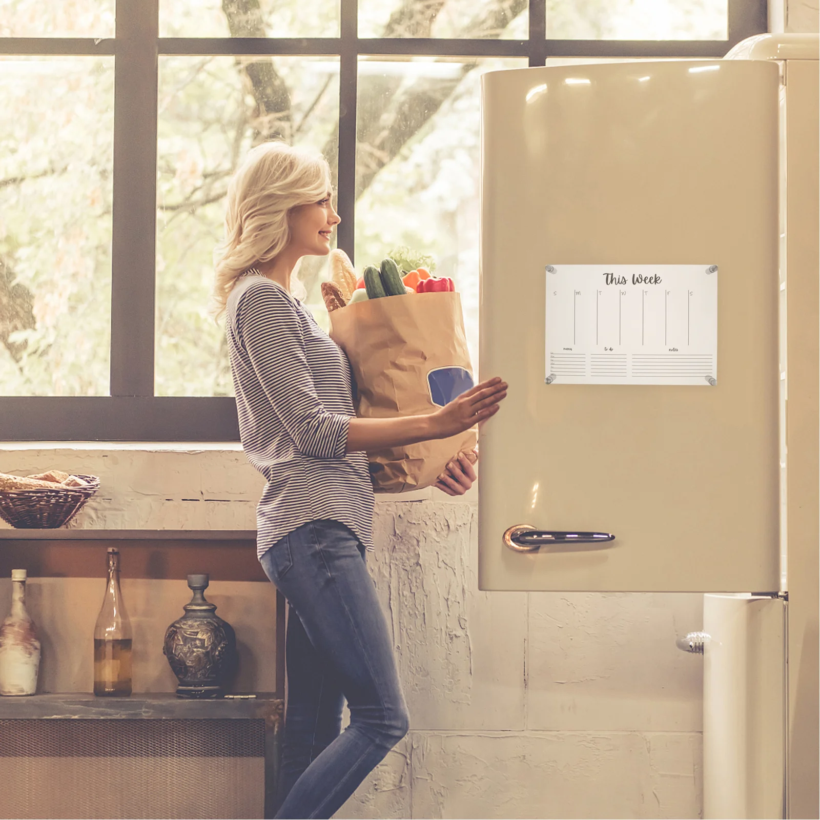 1 مجموعة لوح حائط أكريليك قابل للمسح مذكرة مخطط عرض إبداعي ديكور عملي مكتب متجر المنزل استخدام لوح معلق قابل للمسح #1