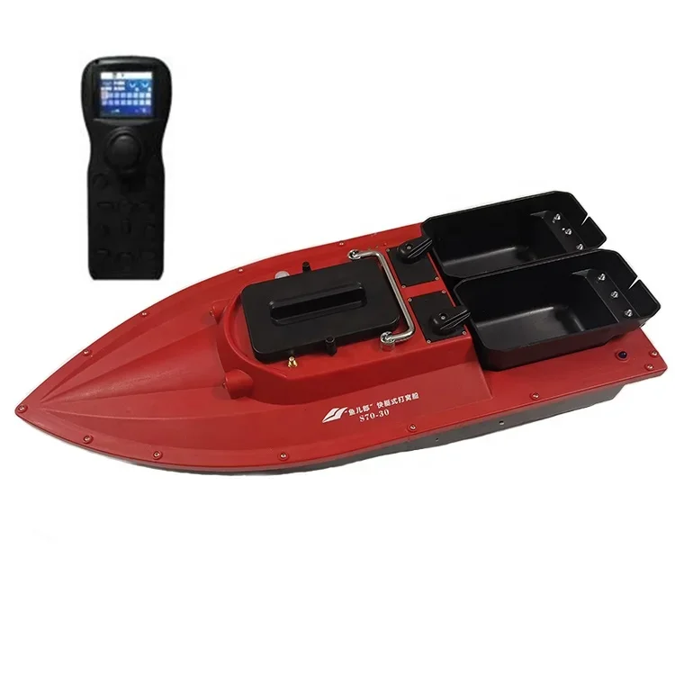 S70 High-power High-speed Two Bunkers 30000mAh Battery Intelligent Cruise Automatic Return 80 Positioning Points GPS Bait Ship