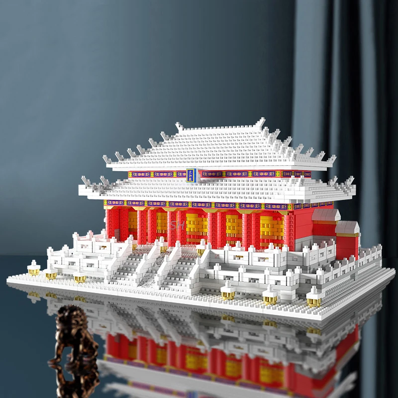 

3D Model DIY Mini Diamond Blocks Bricks Building World Architecture Hall of Supreme Harmony Taihe Palace Toy for Children