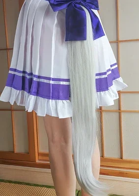 2021 Anime Pretty Derby Oguri Cap Parrucca Cosplay Coda Orecchio Accessori Cosplay Prop per Donne Ragazze Halloween Party Cosplay