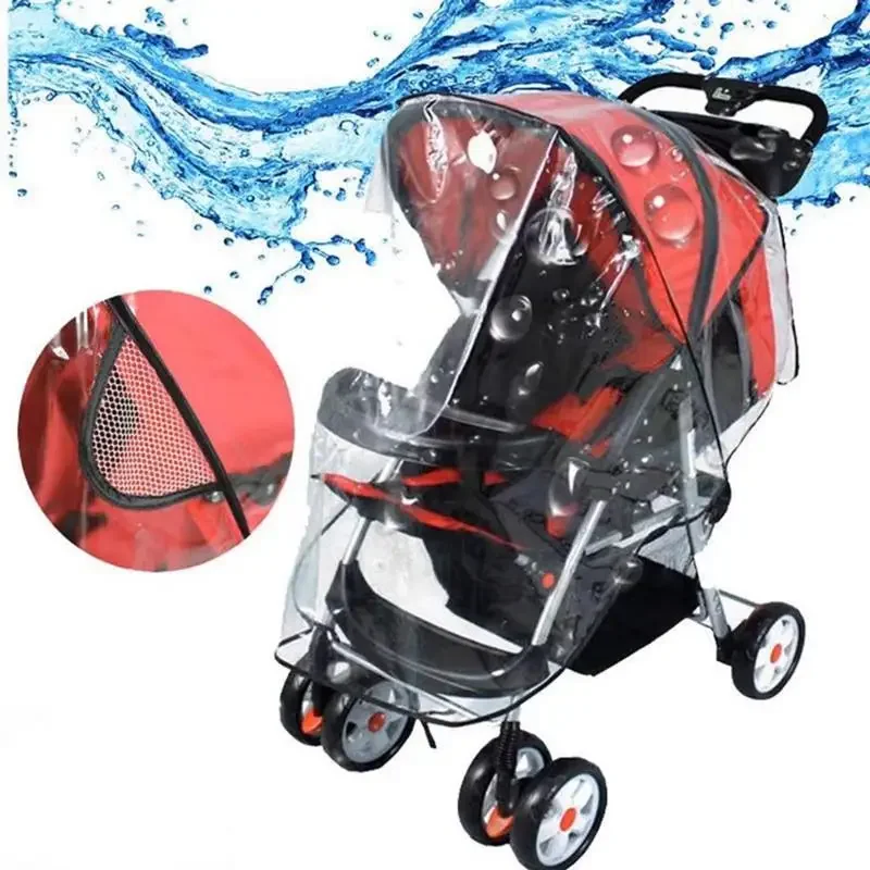 Universal Strollers Pushchairs Baby Carriage Waterproof Cover Windshield