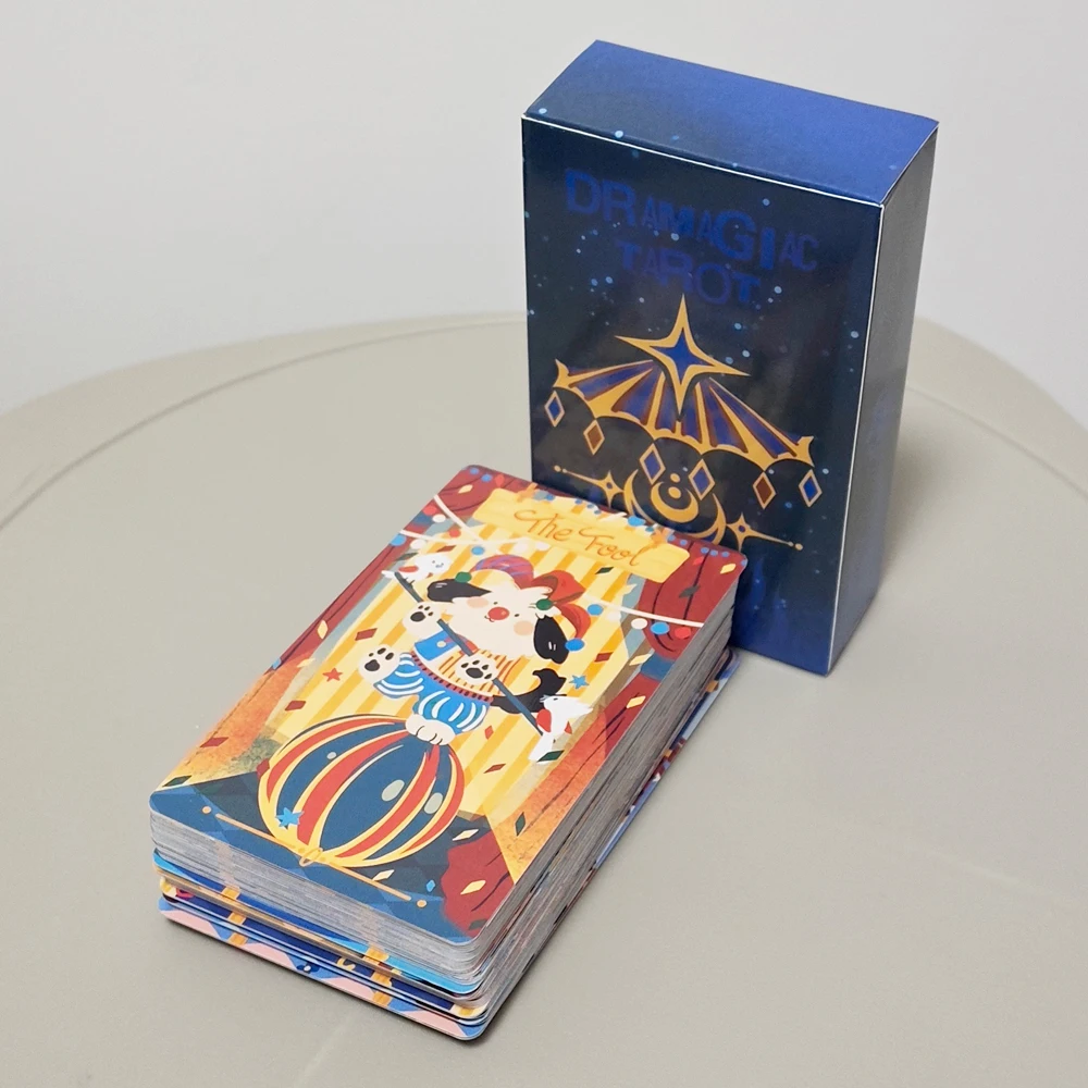 Dramagiac Tarot Deck 10.3*6cm 78 Pcs Rider Waite Style Tarot Cards Blue Edition Witchy Gift