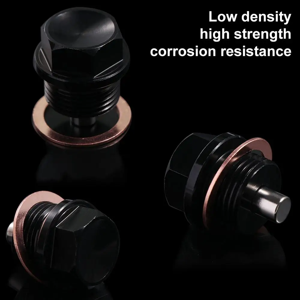 

Алюминиевые магнитные сливные пробки для масла M12/M16/M20, болт для сливной гайки двигателя, гладкий магнитный винт с гайкой поддона, универсальный автомобильный винт