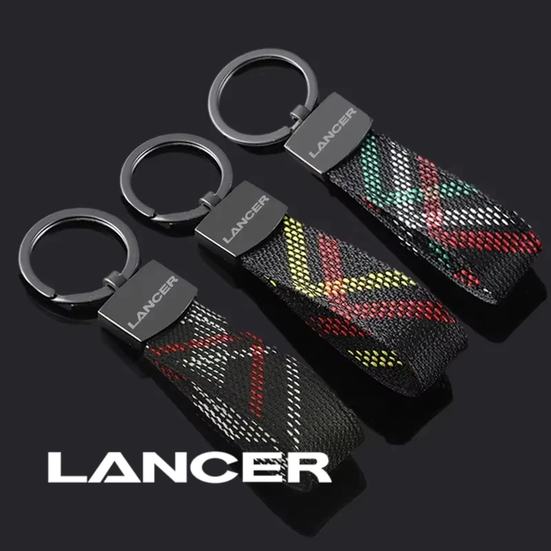 

Брелок для ключей из ткани Оксфорд, Стайлинг для ключей с логотипом Mitsubishi Lancer, ASX Pajero Outlander Mirage Montero L200 EVO