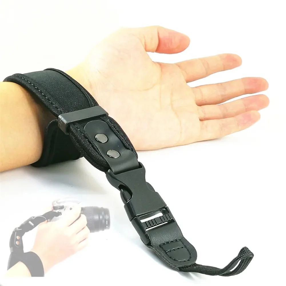 

Camera Wrist Strap Soft Detachable Adjustable Widen Neoprene Hand Strap With Quick-release Clip For Camera