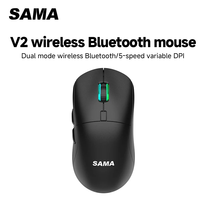

SAMA GPW-style V2 Wireless Gaming Mouse - Dual Mode (2.4G/Bluetooth), Ergonomic Design, RGB Lighting, Long Battery Life