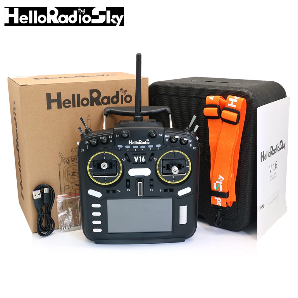 HelloRadio V16 /V16 Pro /V16 Max ELRS /4-In-1 Multi EDGETX Hall Gimbals Remote Controller