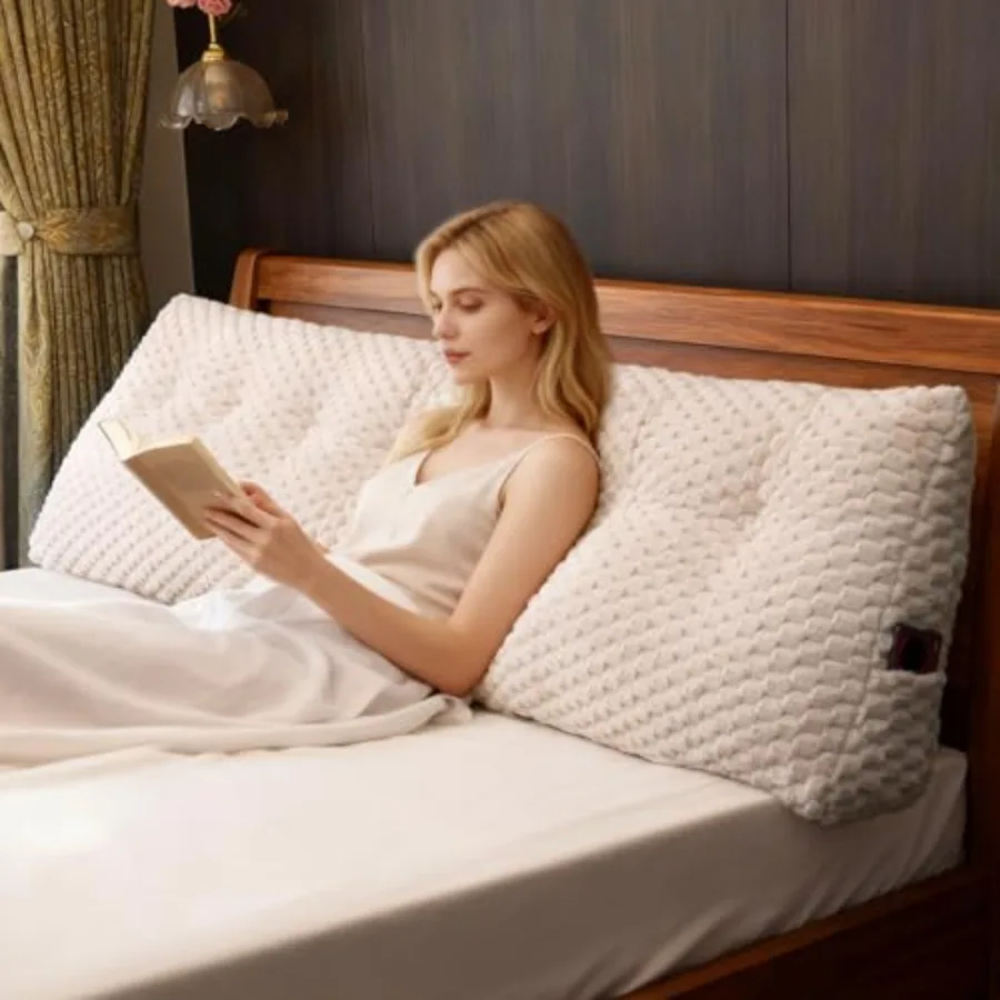 

Подушка для чтения Laredoard Wed Pillow ed Rest, подушка для поддержки спины, длинная подушка, подушка для отдыха, подушка для чтения со съемным чехлом, размер King.