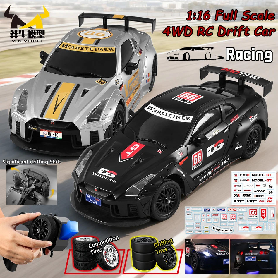 MN نموذج 1:16 RC 4WD المنافسة الانجراف سباق السيارات مركبة رياضية استبدال الإطارات المهنية عالية السرعة سباق الفيلم نموذج اللعب