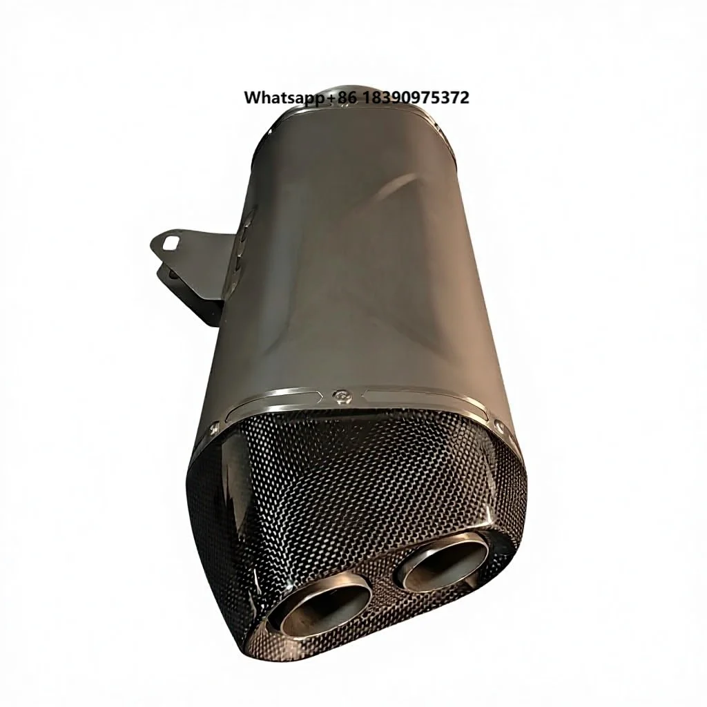 1290 ADV/AAADV for Modified Pipe-Gray/Black Titanium Alloy and Carbon Fiber Motorcycle Exhaust