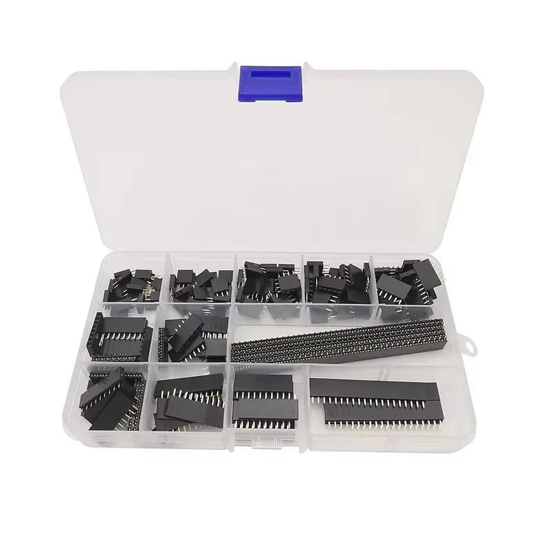 155Pcs/Box 2.54mm Single Row Female 2/3/4/5/6/7/8/9/10/12/20/40Pin 2.54 Breakable Pin Header PCB JST Connector Strip For Arduino