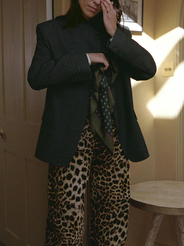 

Faionable mat Women's Suit Jaet New Arrival Autumn 2025 Casual Sle Long Sve Regular Length Collar Daily Wear