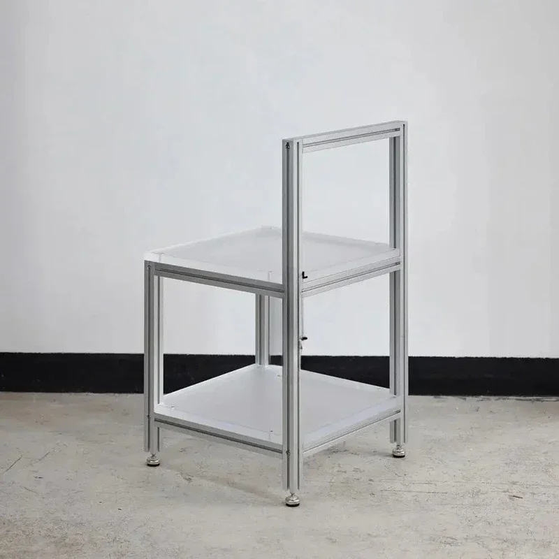 Aluminum profile acrylic table and chair series Coffee shop waiting Shop leisure  Creative rectangular table