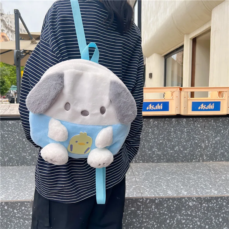 Sanurgente Kuromi Cinnamoroll Sac à dos pour enfants, sacs à dos mignons My Melody, jouets en peluche pour filles, sacs pour femmes, cadeaux d'anniversaire