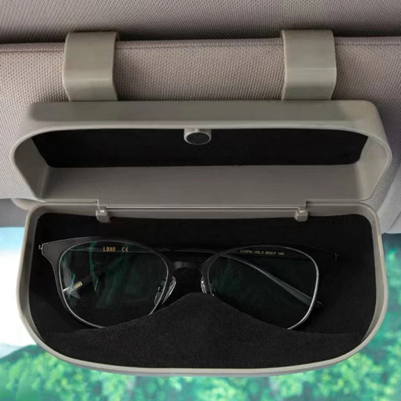 

Universal Car Glasses Case Sunglasses Case Car Interior Accessories Sun Visor Storage Non-destructive Installation