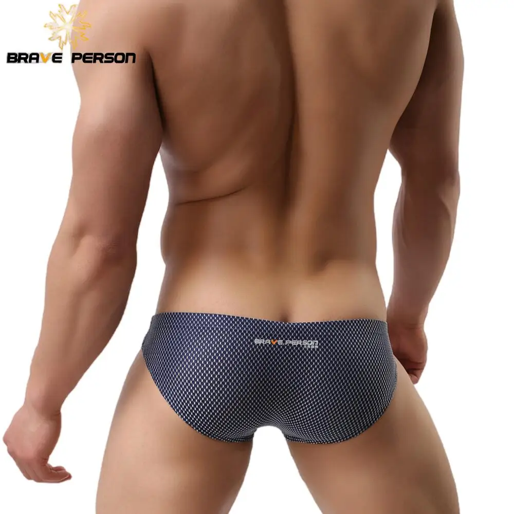 Brave Person Brand Mens Briefs Sexy Men Underwear Briefs Nylon High Quality Underpants Fashion Jacquard Male Panties B1151