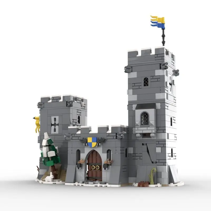 

Custom MOC-138791 Medieval Mountain Tower 722 Parts Toys Gift for Christmas