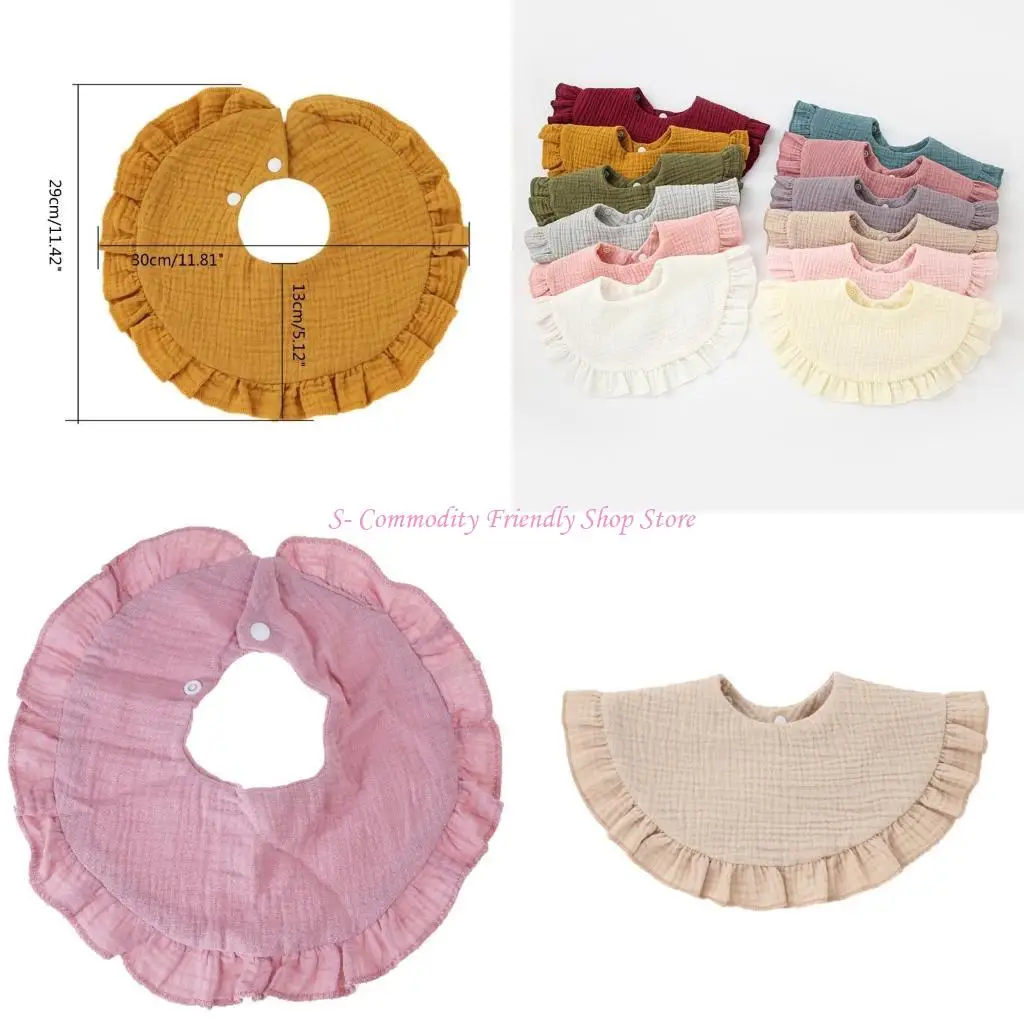 

85ae Baby Bib for Boy Girl Hearbleableting Cttknling Bib Burp ткань с 2-этажной кнопкой кнопки младенца, питающая бандана,