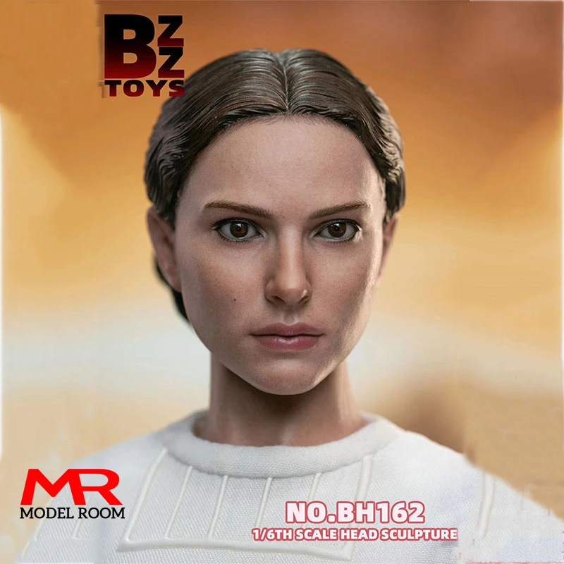 BZZ TOYS BH162 1/6 Natalie Portman Head Sculpt PVC Head Carving Model Fit 12'' Female Soldier Action Figure Body Dolls