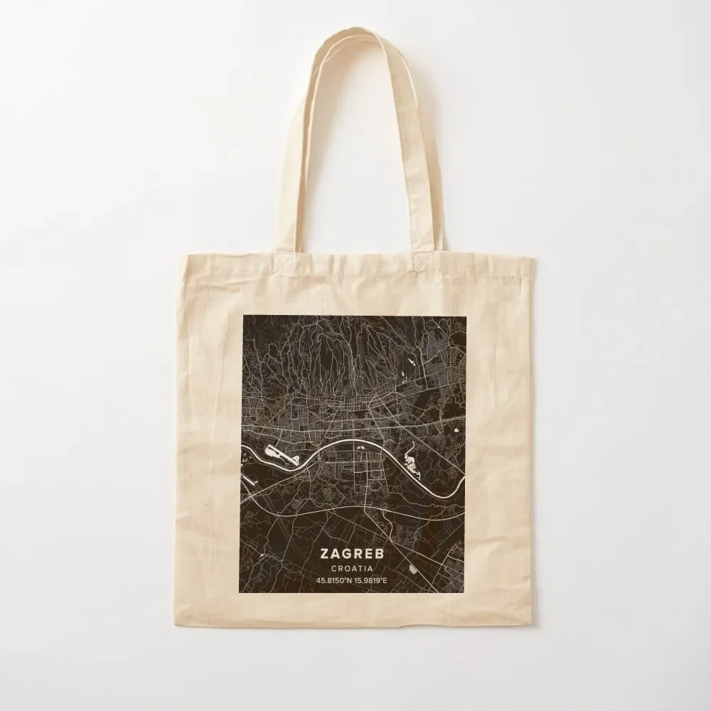 

Zagreb Map Tote Bag Big bag women Women's shopper bag tote men's custom bags