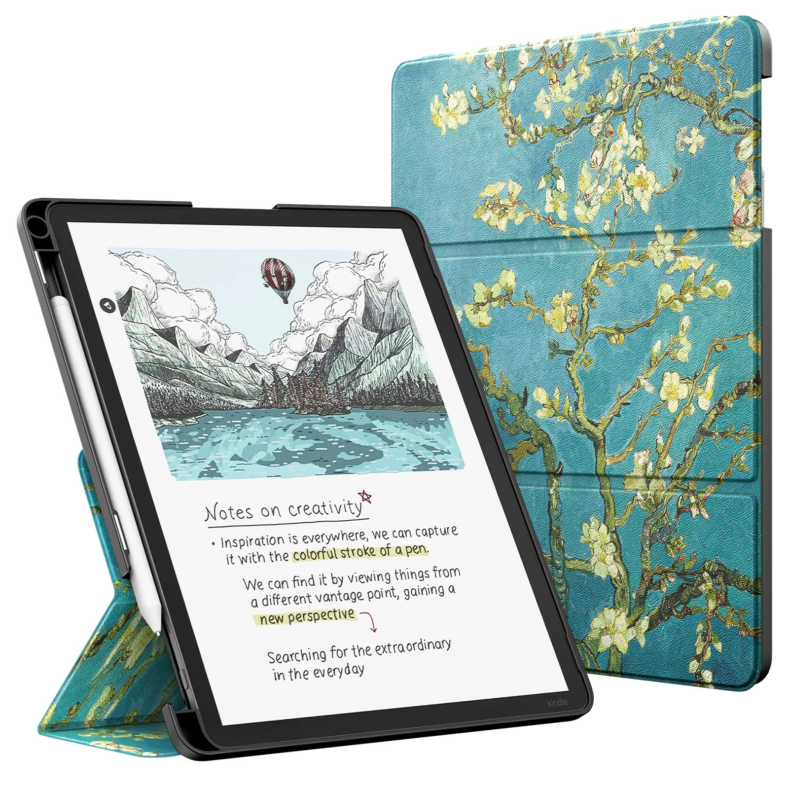 

Чехол-подставка для 11-дюймовых Kindle Scribe 3-го поколения 2025 и Kindle Scribe Colorsoft 1-го поколения 2025, трехсекционный чехол-подставка с держателем для стилуса