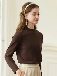 I BELIEVE YOU 2023 Autumn Velvet Embroidery Primer for Women New Long Sleeve Inside Top Slim Vintage Stretch Pullover 2234235367