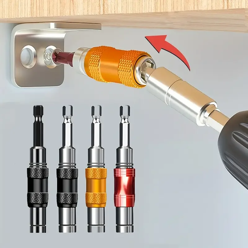 

4Pcs 1/4 "" Hexagonal Magnetic Ring Screwdriver Drill Bits Hand Tools Drill Bits Extension Rod Quick Change Bracket-Magnetic Scr