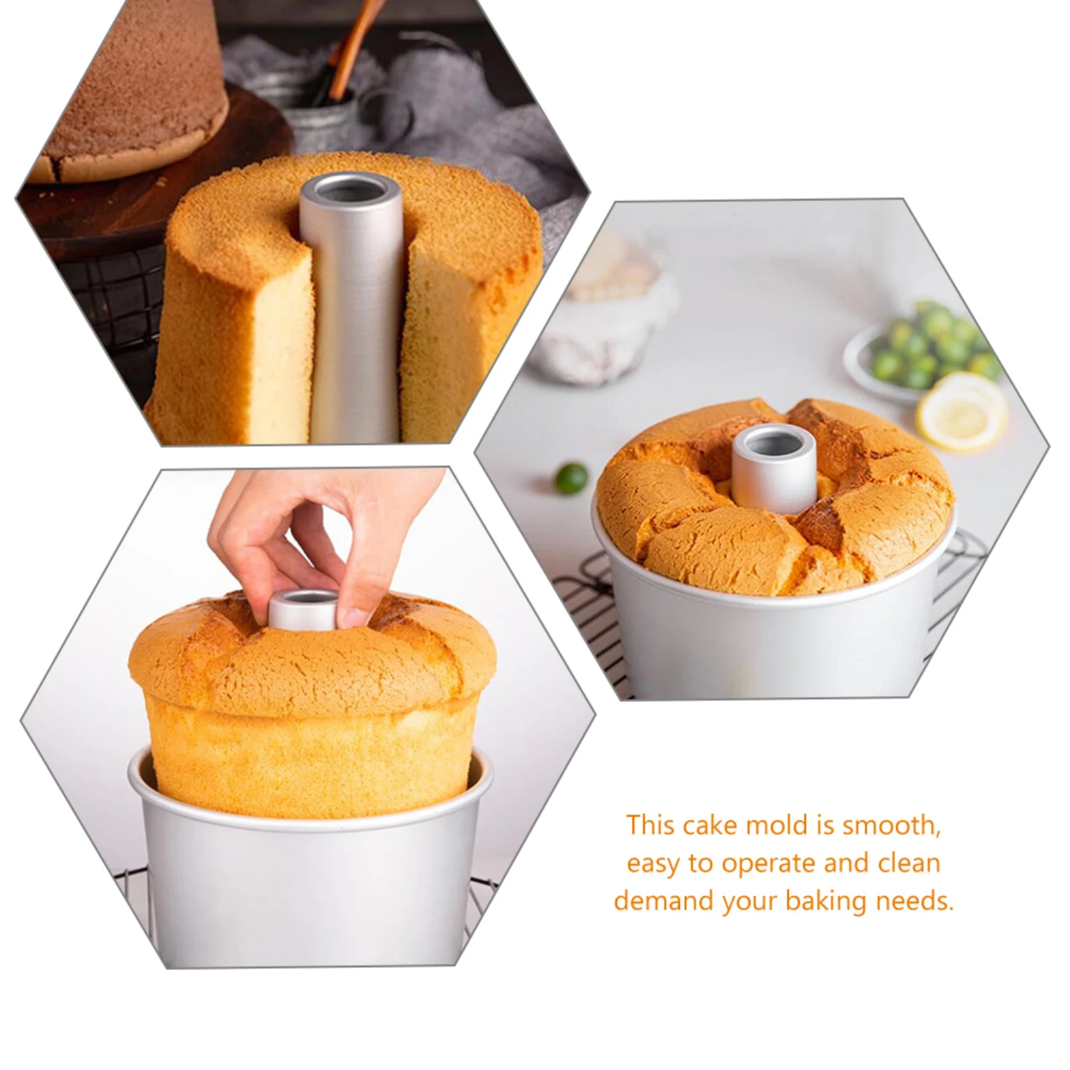 Sturdy and Essential Non-Stick Metal Cake Mold with Long-Lasting Hollowed Design - Durable Tool for Moist Mousse, Cakes, and Muf