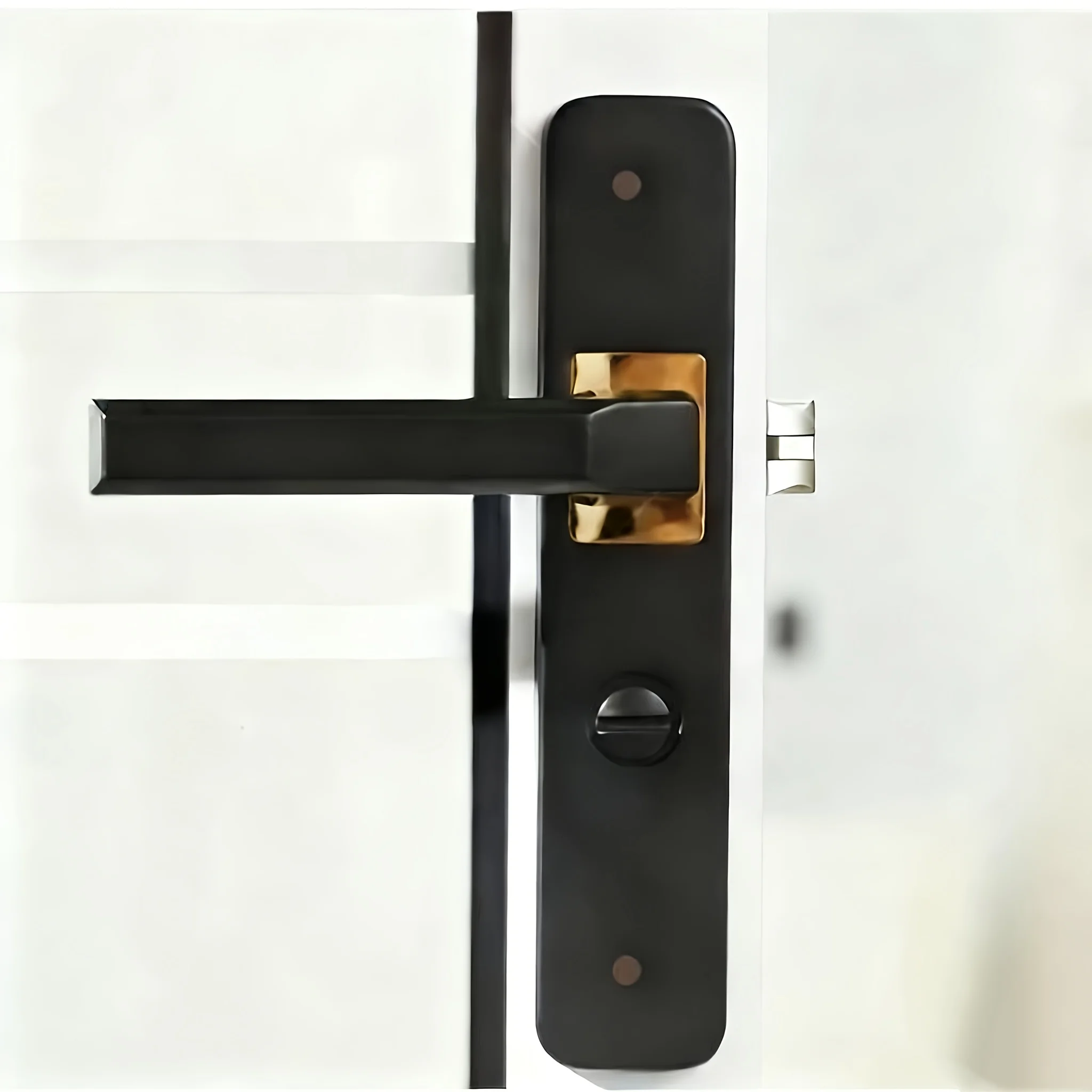 

1 дверной замок из алюминиевого сплава с 2 ручками // Подходит для ванной комнаты, кухонных дверей/спальни и комнаты