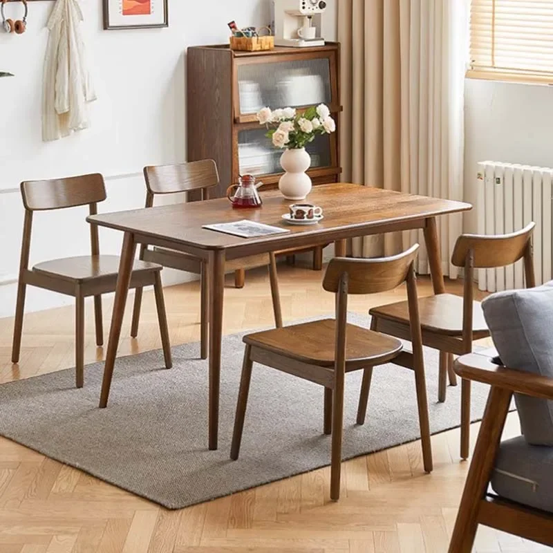 

European Waterproof Dining Table Unique High Wood Modern Conference Tables 4 Chairs Rectangular Mesas De Comedor Furniture