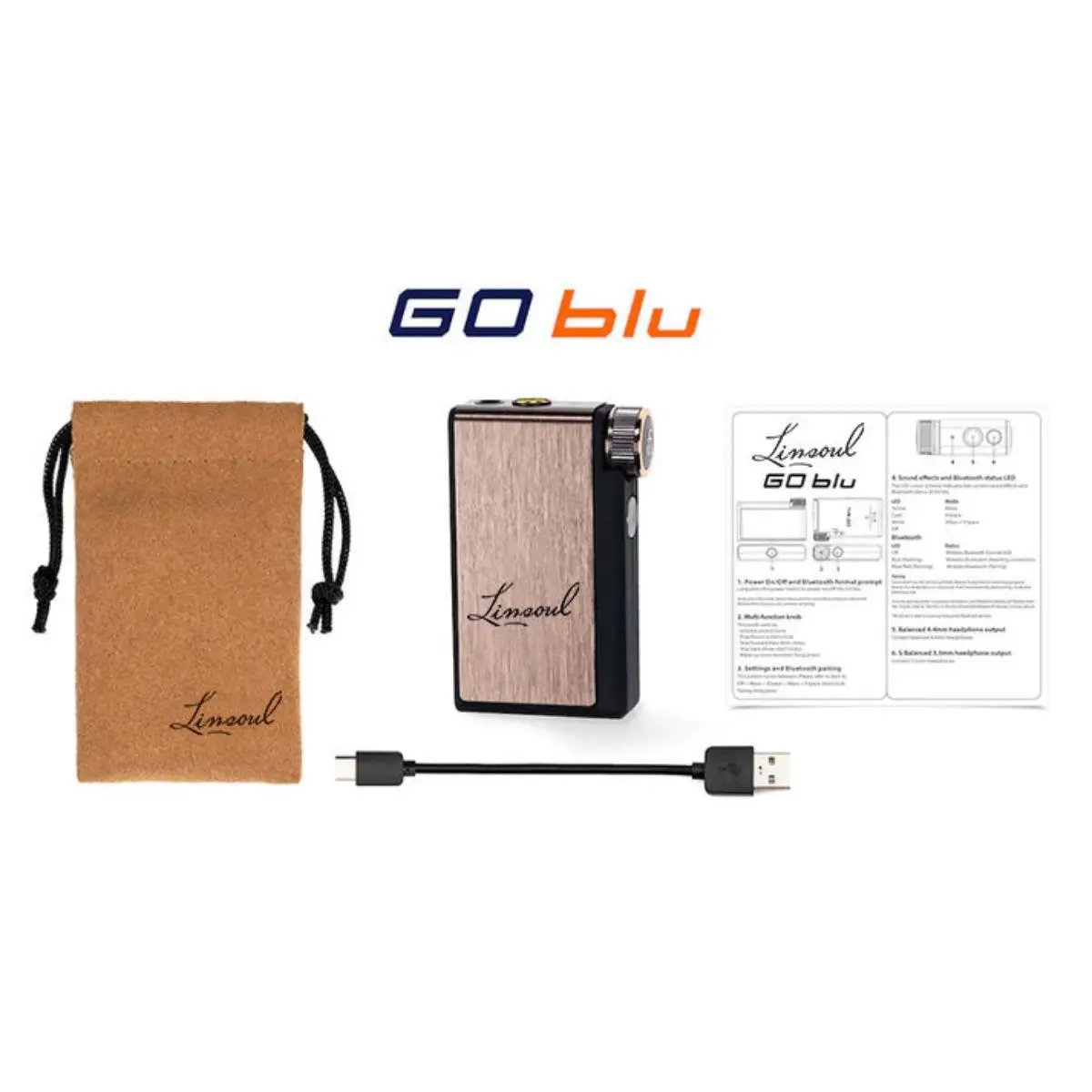 Linsoul IFI Audio GO Blu Portable Bluetooth HiFi DAC AMP Headphone Amplifier 3.5 Single-ended 4.4 Balanced Output Dongle