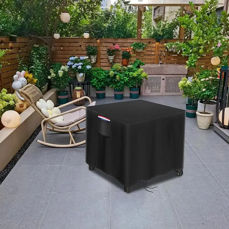 Square Fire Pit Cover Table Cover Waterproof Windproof Leak-Proof Protection Fire Pit Cover For All-Season Use