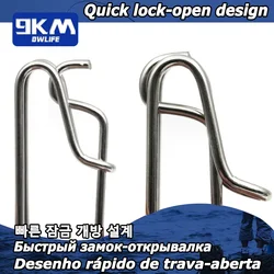 Clips para atún de acero inox 9KM con pasador ojo cerrado