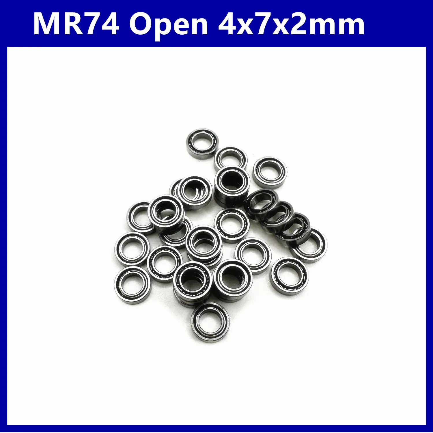 50Pcs MR74 Open 4x7x2 Mm Deep Groove Ball Bearing Miniature Bearing High Quality