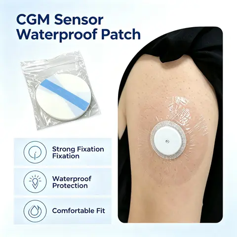 75 Pcs universal CGM Patch, Suitable for FreeStyle Libre 2/3, 9cm/3.54-Inch Breathable Waterproof Sensor Tape, Center Non Stick