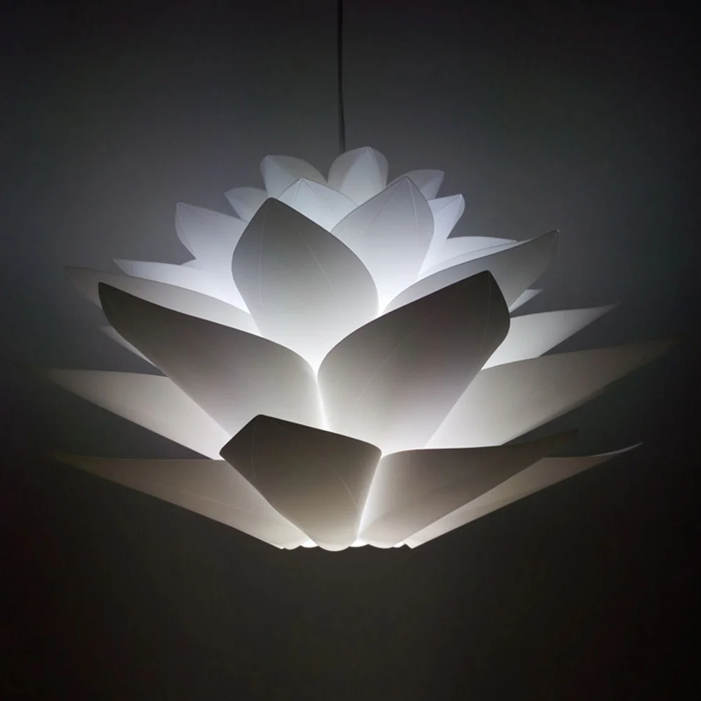 Pendant Lampshade Lotus Chandelier White Puzzle Light Iq Pp Ceiling Lantern Shade Home Office Garden Bedroom Child Room Dorm