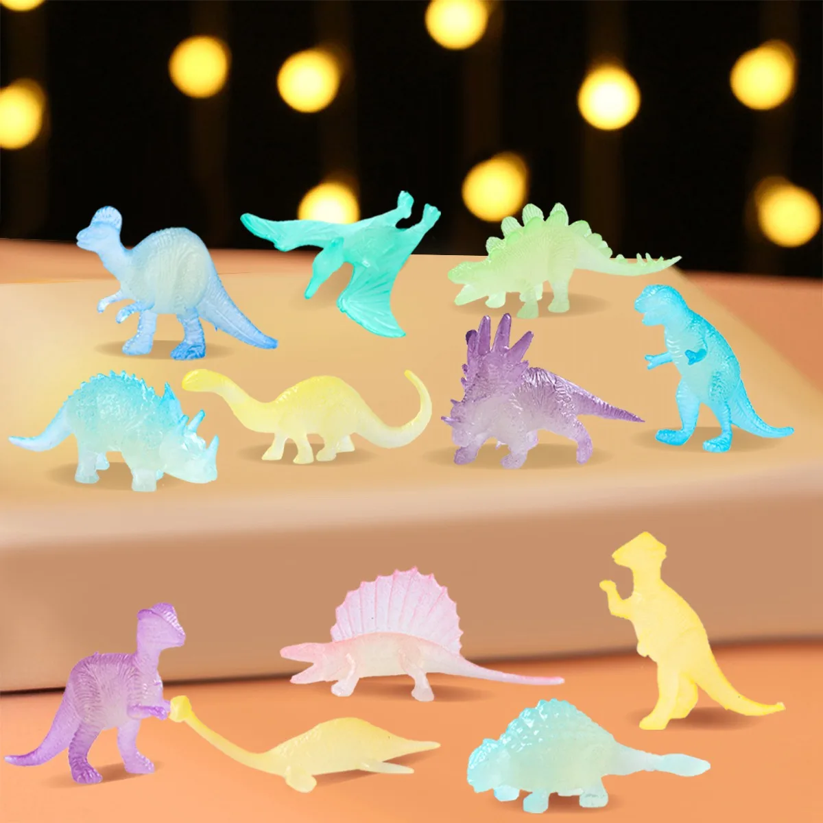 Mini Luminous Dinosaurs Glow in the Dark Dino Toys Treat Kids Birthday Party Favors Boy Girl Gift Goodies Fillers Ornament