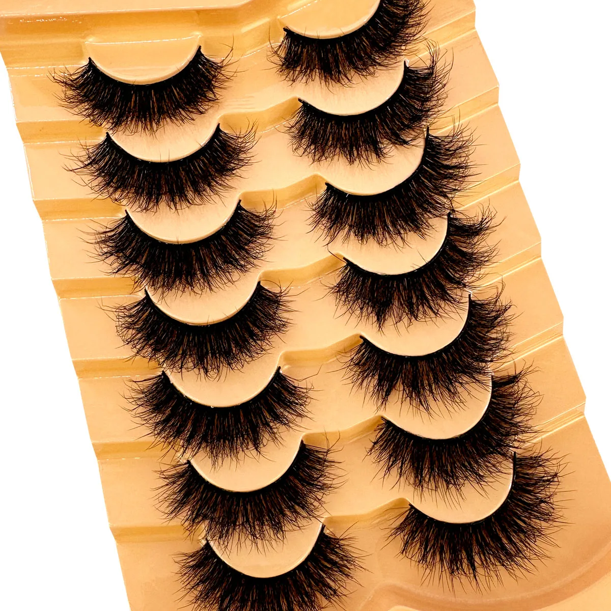 5D Mink Eyelashes Long Lasting 5D Fluffy Mink Lashes Natural Dramatic Volume Eyelashes Extension Thick Long 3D False Eyelashes