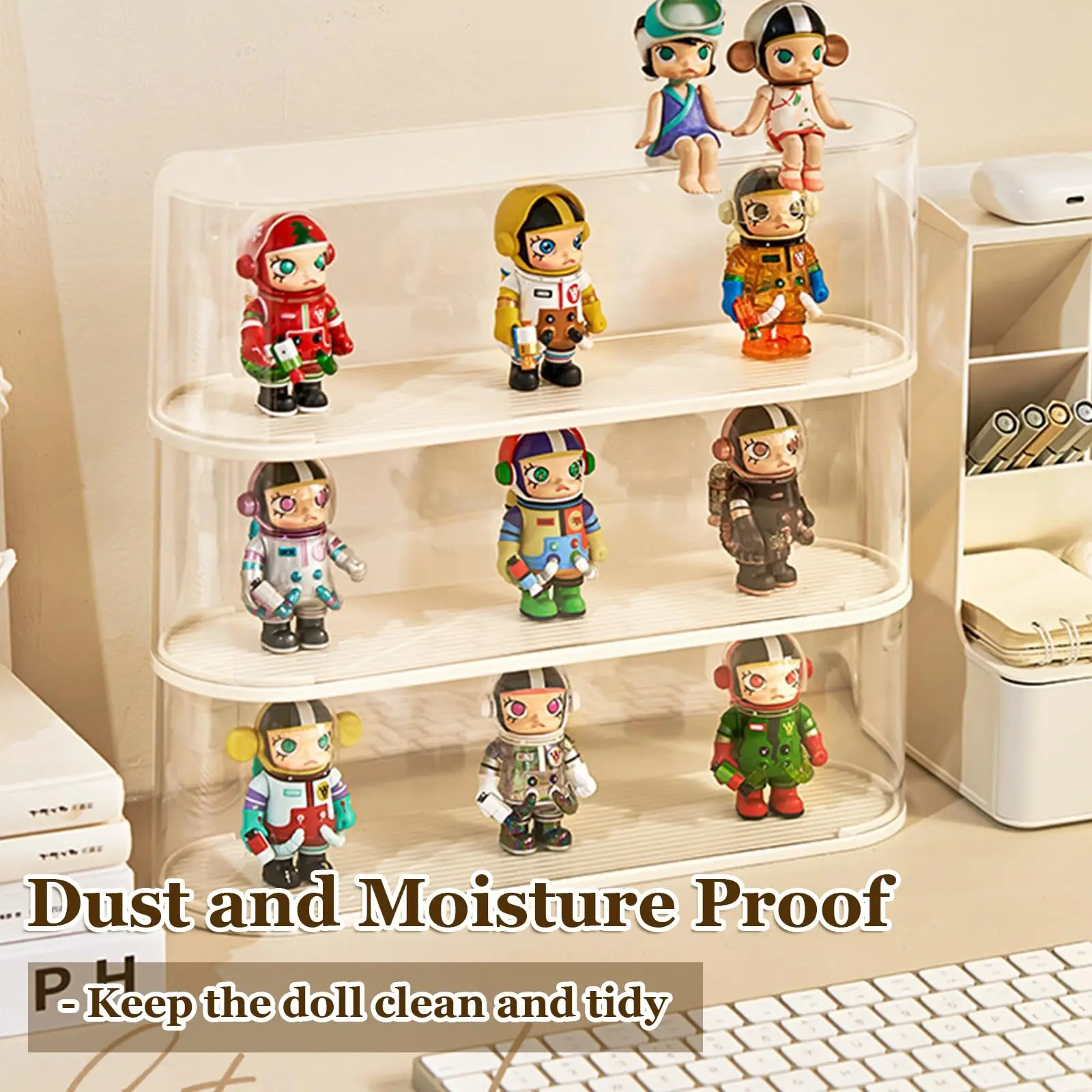 Blind Box Showcase PopMart Figures Display Stand Case Transparent Collectible Model Storage Box Desktop Storage Box Drawer Style