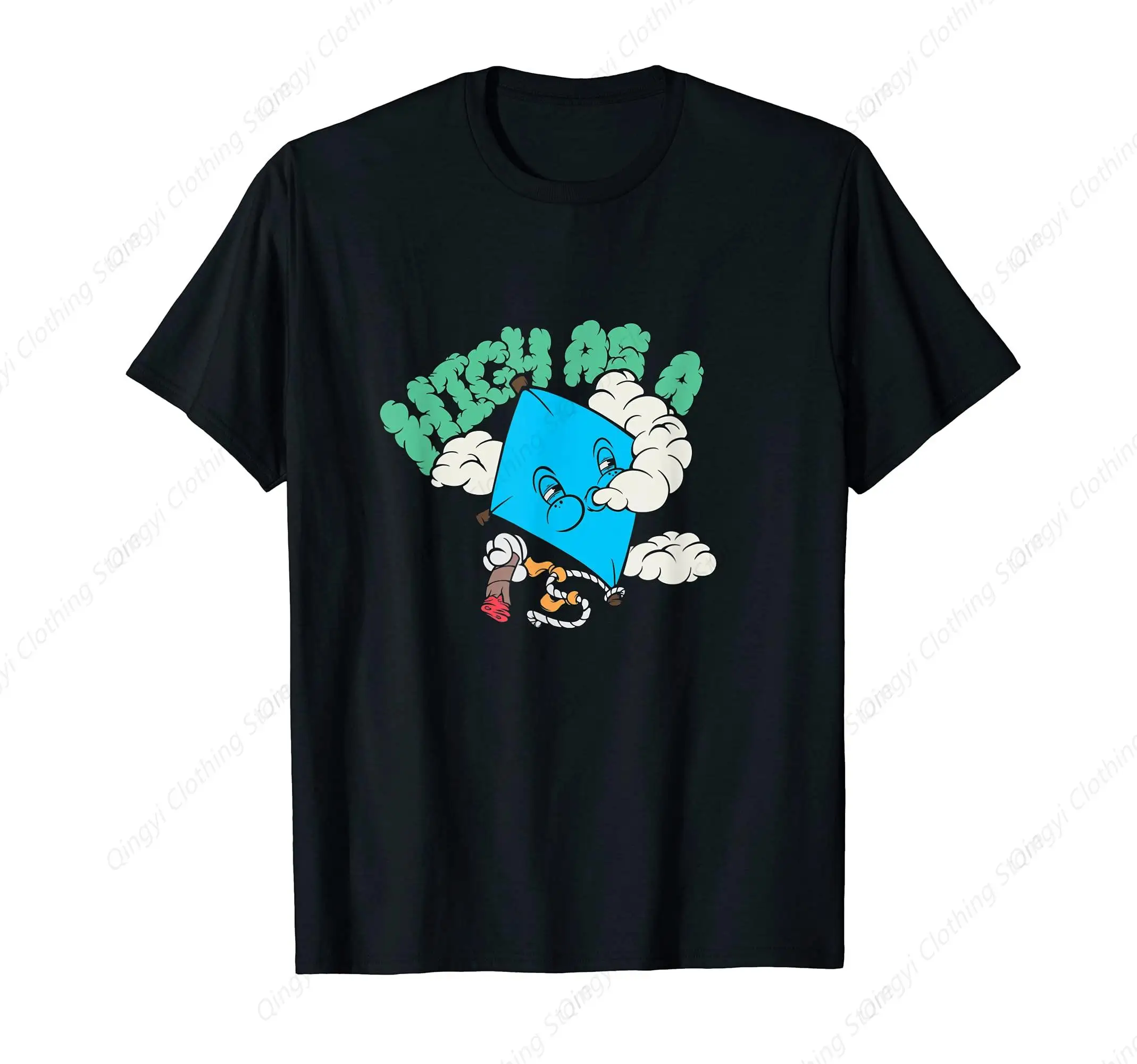 

High As A Kite Funny Weed Clothes Stoner Marijuana 420 Kush T-Shirt